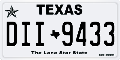 TX license plate DII9433