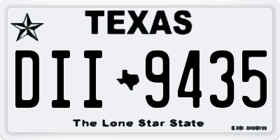 TX license plate DII9435