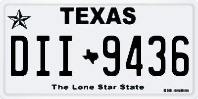 TX license plate DII9436