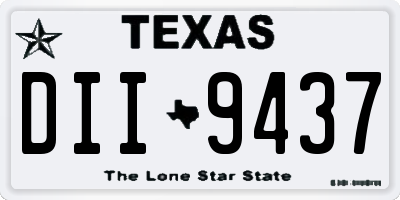 TX license plate DII9437