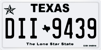 TX license plate DII9439