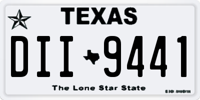 TX license plate DII9441