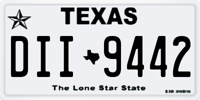 TX license plate DII9442