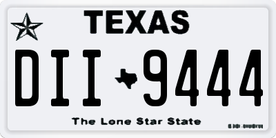 TX license plate DII9444