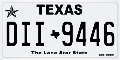 TX license plate DII9446