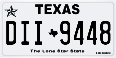 TX license plate DII9448
