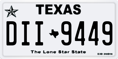 TX license plate DII9449