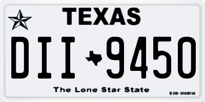 TX license plate DII9450