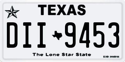 TX license plate DII9453