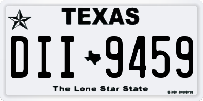 TX license plate DII9459