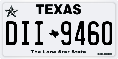 TX license plate DII9460