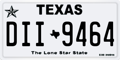 TX license plate DII9464