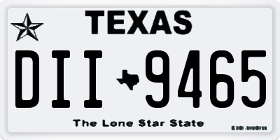 TX license plate DII9465