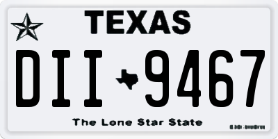 TX license plate DII9467
