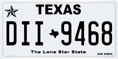 TX license plate DII9468