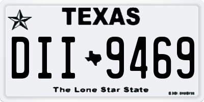 TX license plate DII9469