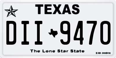 TX license plate DII9470
