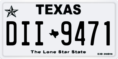 TX license plate DII9471