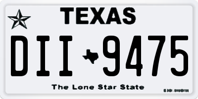 TX license plate DII9475