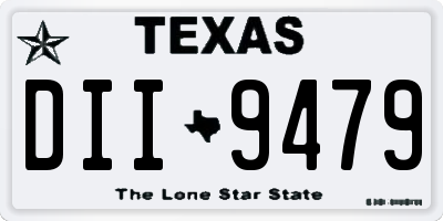 TX license plate DII9479