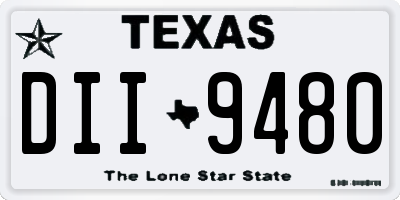 TX license plate DII9480