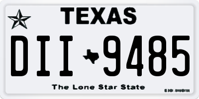 TX license plate DII9485