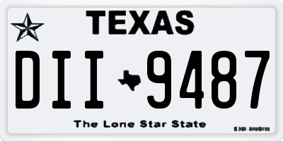 TX license plate DII9487