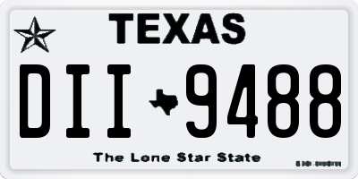 TX license plate DII9488