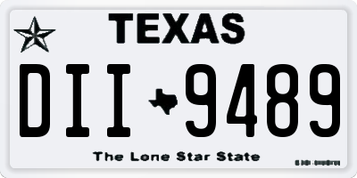 TX license plate DII9489