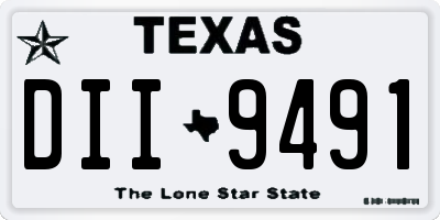 TX license plate DII9491