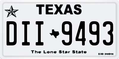 TX license plate DII9493