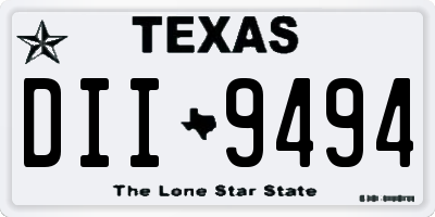 TX license plate DII9494
