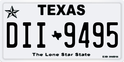 TX license plate DII9495