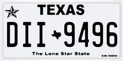 TX license plate DII9496