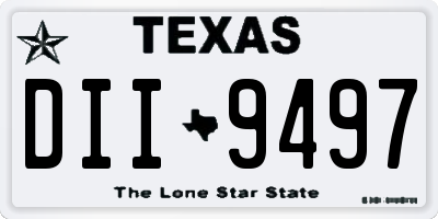 TX license plate DII9497