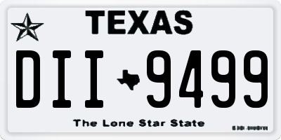 TX license plate DII9499