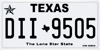 TX license plate DII9505