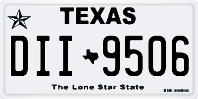 TX license plate DII9506