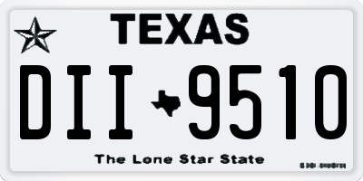TX license plate DII9510