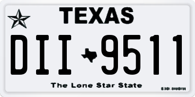 TX license plate DII9511