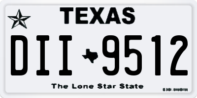 TX license plate DII9512