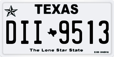 TX license plate DII9513