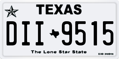 TX license plate DII9515