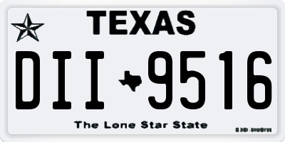 TX license plate DII9516