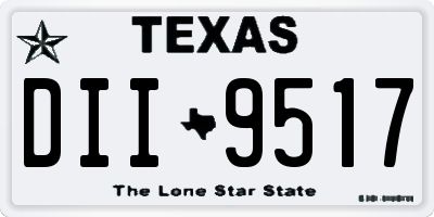 TX license plate DII9517