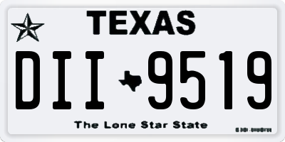 TX license plate DII9519