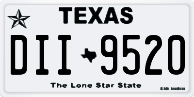 TX license plate DII9520