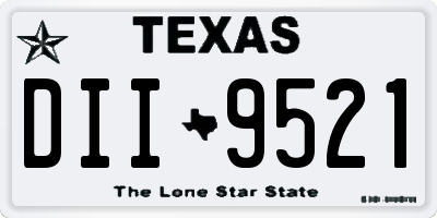 TX license plate DII9521