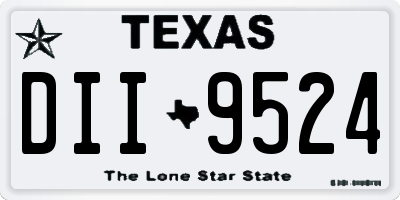 TX license plate DII9524