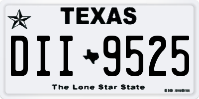 TX license plate DII9525